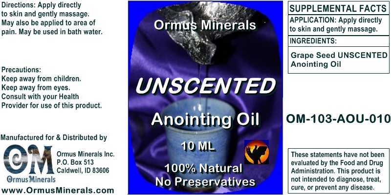 Ormus Minerals Unscented Anointing Oil 10 Ml