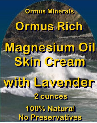 Ormus Minerals -Ormus Rich Magnesium Oil Skin Cream with LAVENDER