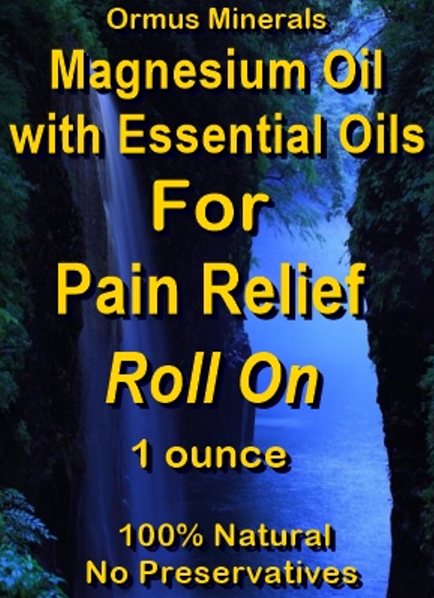 Ormus Minerals -Magnesium Oil with Essential Oils for Pain Relief Roll On
